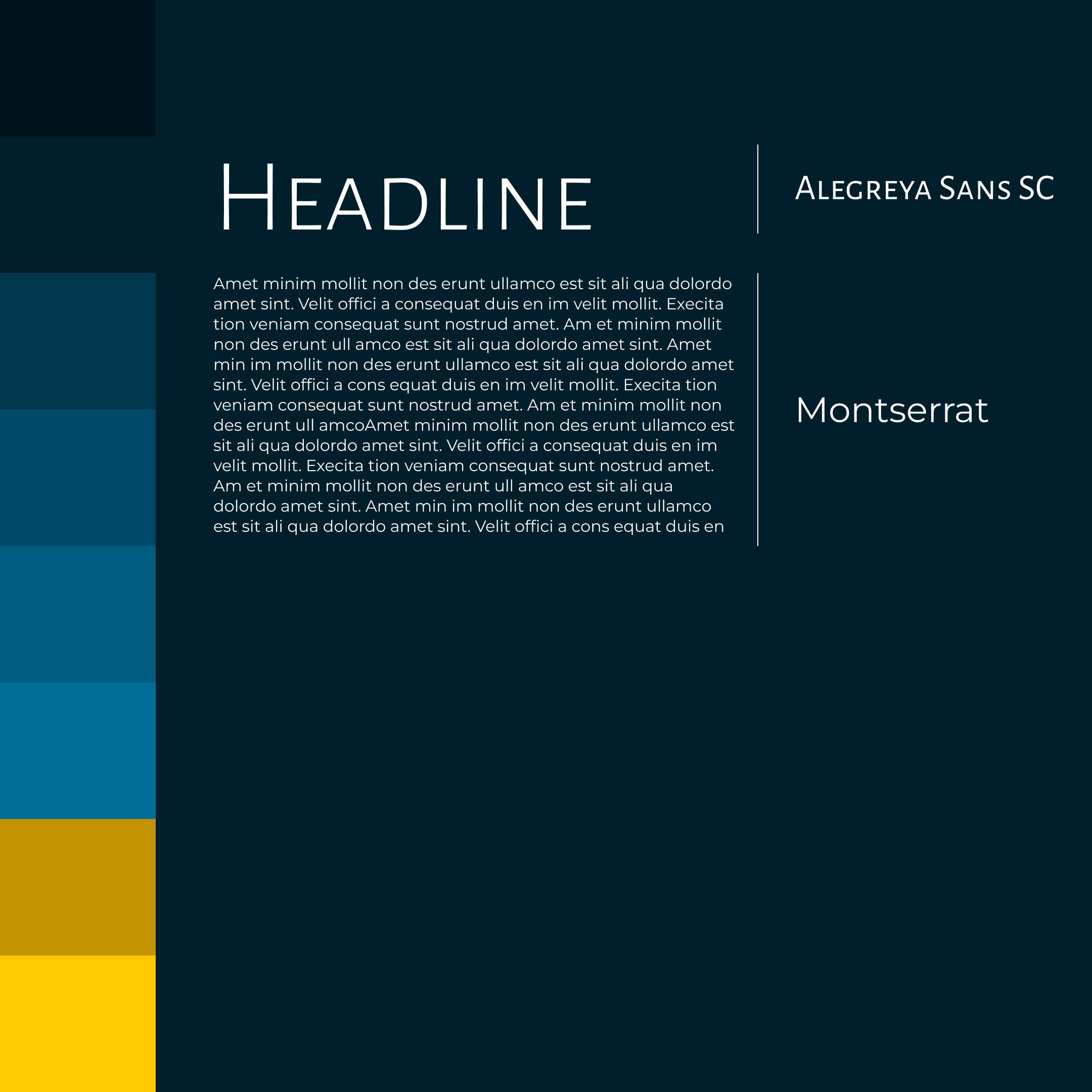 Style Tile - preview of typography and colors that are used in the app